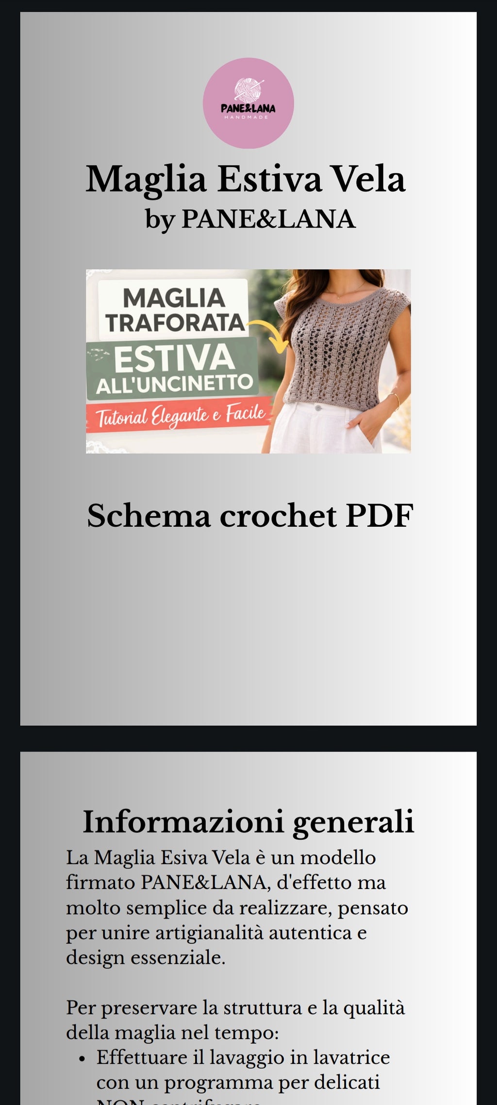 Schema Pattern Digitale Maglia Estiva Vela